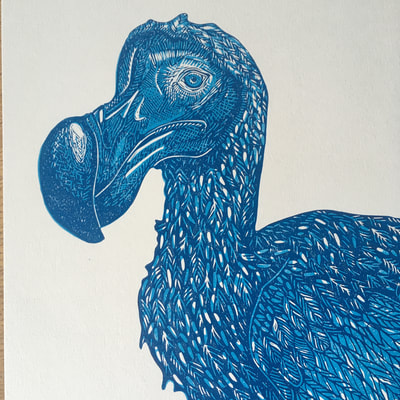 dodo linocut 